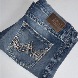Ariat Dark Blue Jeans with Chevron Stitching